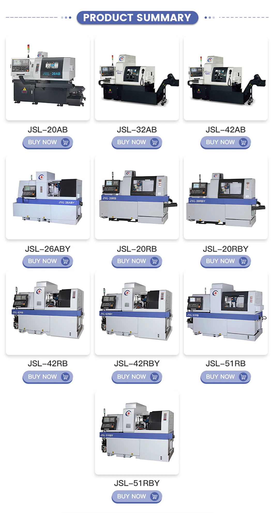 Light Duty High Speed 7 Axis CNC Swiss Automatic Lathe Machine for High-Precision Processing (JSL-20AB)