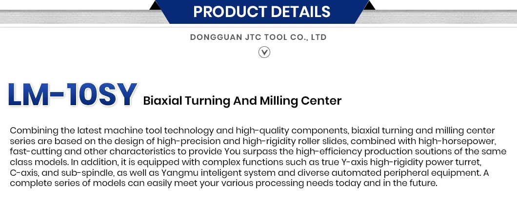 Jtc Tool Metal Lathe CNC Machine China Supplier Mini CNC Mill for Metal Light Duty Machining Capacity Lm-10sy CNC Turn Mill Center Machine