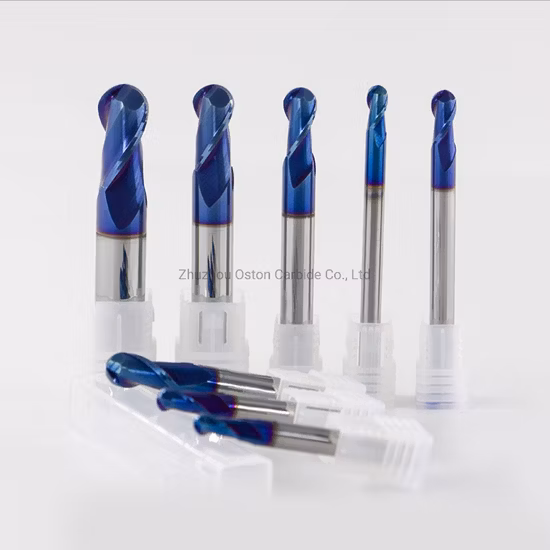 HRC65 Nano Coating Ball Nose Solid Tungsten Carbide Endmill for Stainless Steel