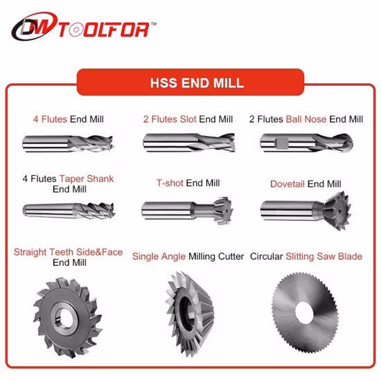 Solid Carbide Machine Tool 4 Flute Square End Mill Cutter for Metal Milling